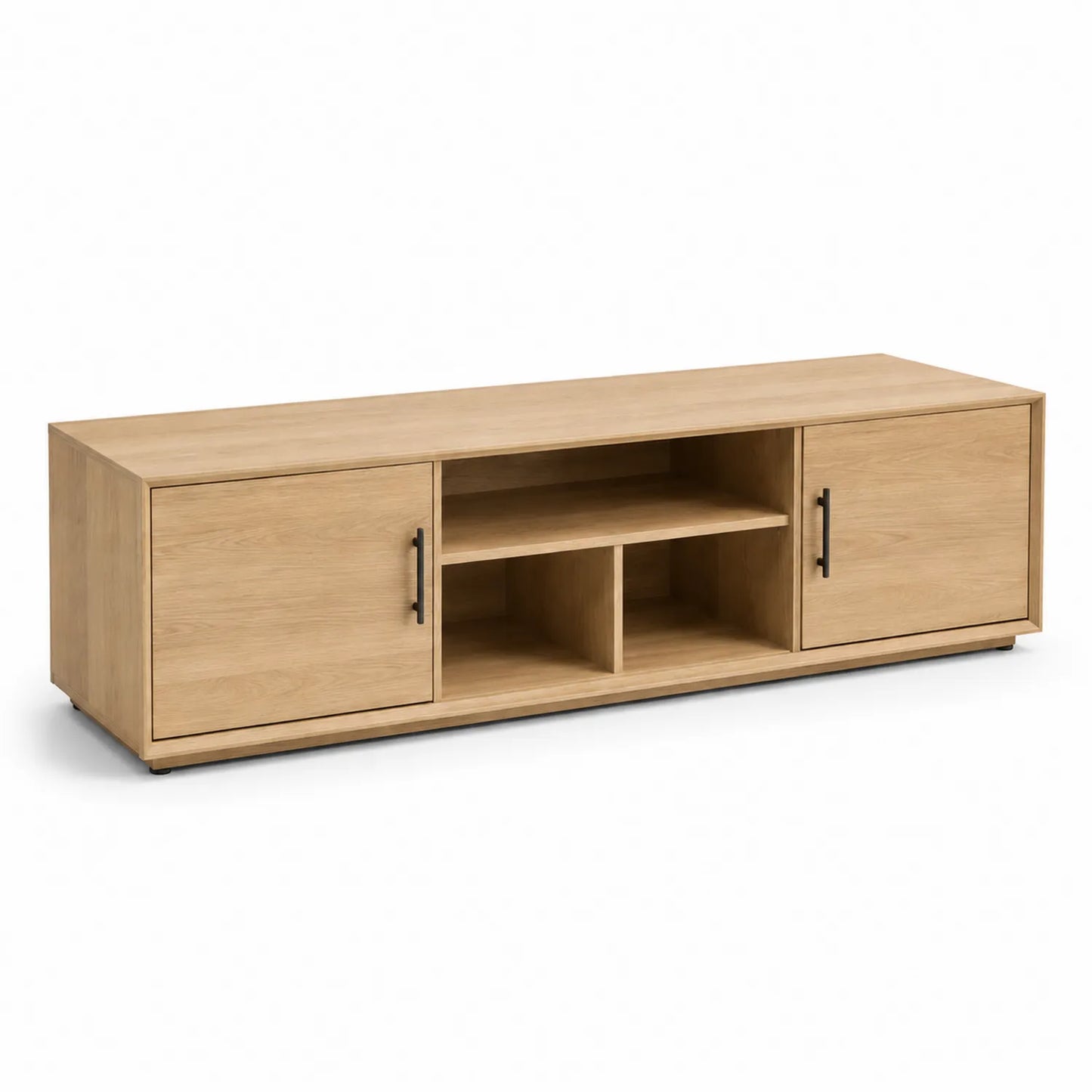 Meuble TV en bois chêne 150x40x45 cm