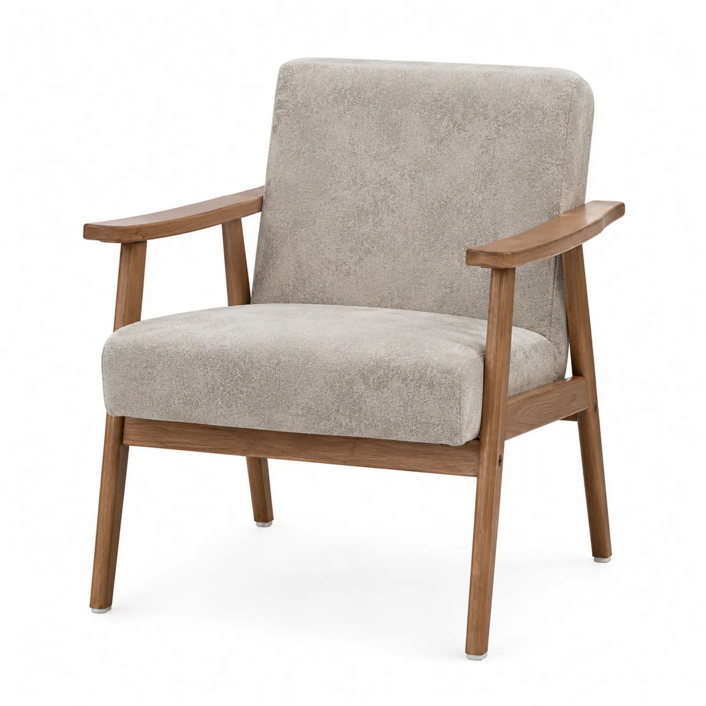 Fauteuil en tissu avec cadre en bois