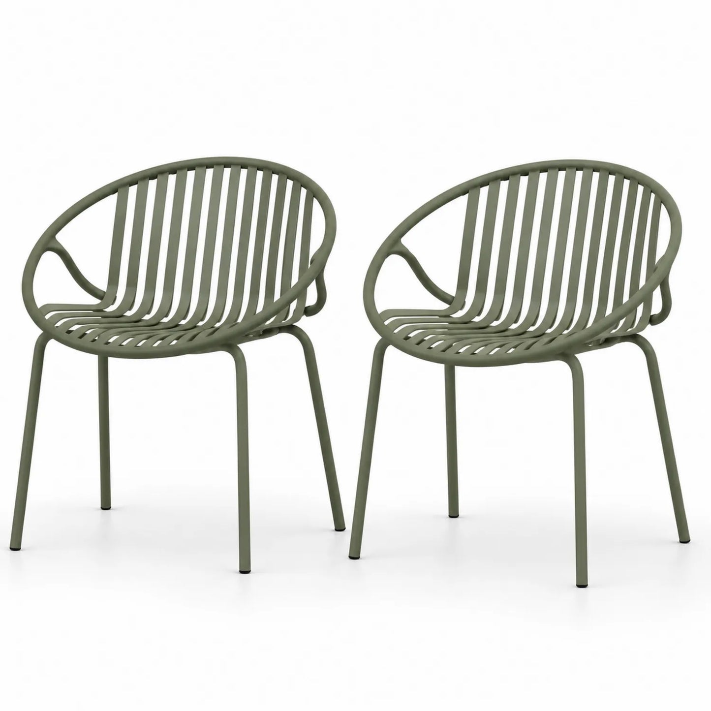 Lot de 2 chaises de jardin en métal