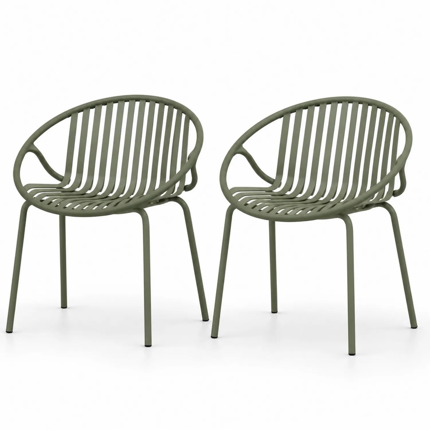 Lot de 2 chaises de jardin en métal