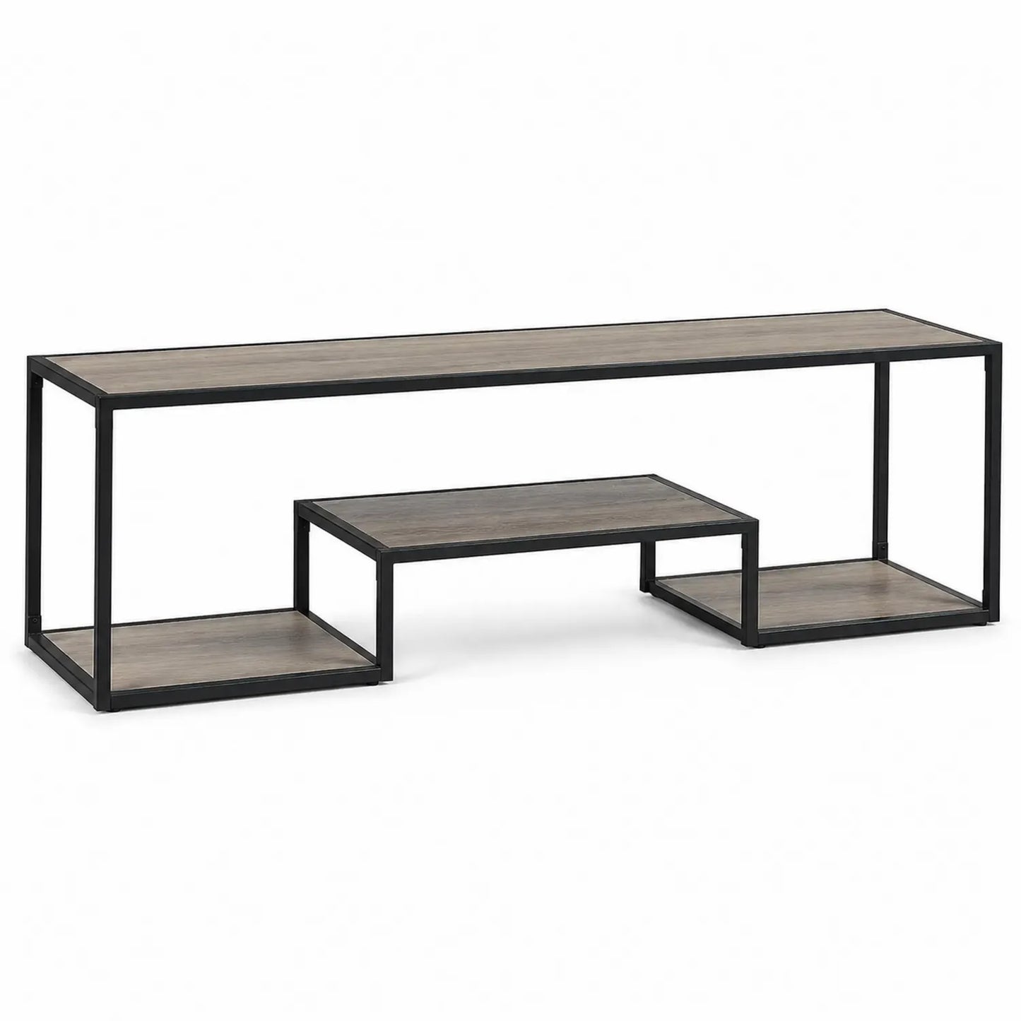 Meuble TV en métal et bois 140cm