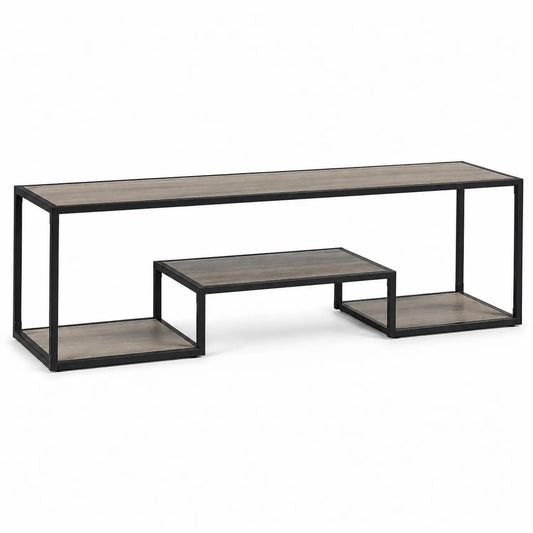 Meuble TV en métal et bois 140cm